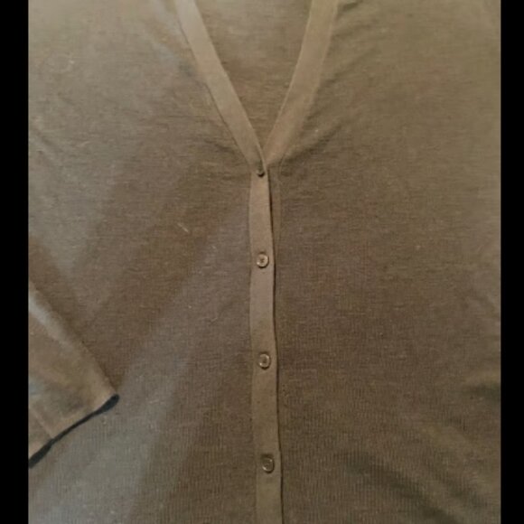 Wilfred Aritzia Women's Large Dark Olive Button Sweater. - Picture 3 of 4